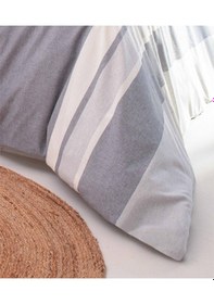 Resim Viento Nevresim Takımı Pamuk Gri Antrasit Parçalı Gri Çift Kişili Gri - Antrasit - Siyah 