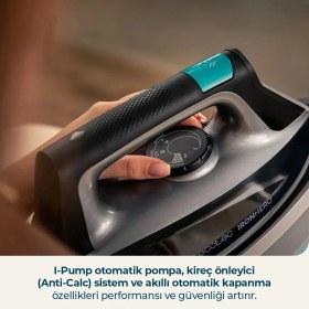 Resim Ironhero H-2800 Station Buhar Kazanlı Ütü Güçlü Buhar İstasyonu Hızlı Kırışık Giderici 