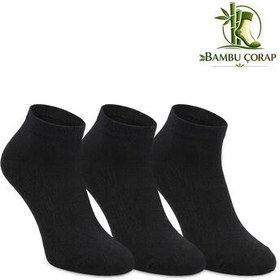 Resim Slazenger JOYRIDE 3 lü Kadın Bambu Siyah Çorap 