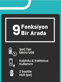 Resim GOLDMASTER Kablolu ve Kablosuz Sıfır Başlıklı Paslanmaz Çelik Standlı 9 In 1 Erkek Bakım Seti Ve Tıraş Makinesi 