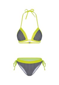 Resim Bonesta Lanao Üçgen Neon Sarı Çizgili Bikini Takımı 