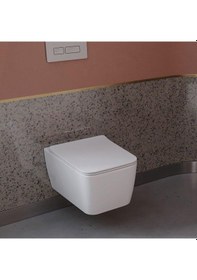 Resim Turkuaz Cerastyle Hera Kanalsız Asma Klozet Gömme Rezervuar Tam Set 