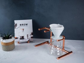 Resim Morenci Bakır V60 Kahve Standı - Doğal 