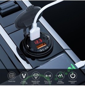 Resim Zcjb Çift Usb Araç Şarj Soketi Deniz, Araba, Tekne, Karavan İçin 