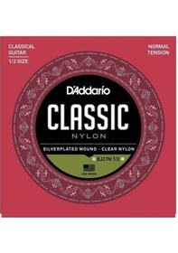 Resim D'addario Ej27n 1/2 Classics Serisi Klasik Gitar Tel Seti 1/2 Ölçek - Normal Tension - Gümüş Sarım 