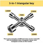 Resim Dofolink Ev Su Meteri Kapatma Anahtarı - Evsel Su Valfi İç Üçgen Tokmaklı Evrensel Kilit Açma Araçları 
