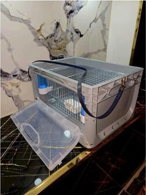 Resim Ceritoğlu Taşıma Ve Ötüm Kafesi Saka-muhabbet-kanarya 2 Farklı Renk-taşıma Askısı-kapaklı-gri 