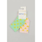 Resim Defne Baby Taçlı Bebek Çorap 2Li Yeşil 