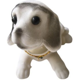 Resim BULDUK Kafa Sallayan Köpek Oto Aksesuarı Oynar Köpek Beyaz Torpido Süsü Oyuncak Köpek 
