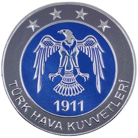 Resim ÇUKUROVA ÜTÜ Türk Hava Kuvvetleri Arması 3D, (9.5 cm) Yeni Tip, Cırtlı, Standart Ölçü, 1.sınıf Kalite 