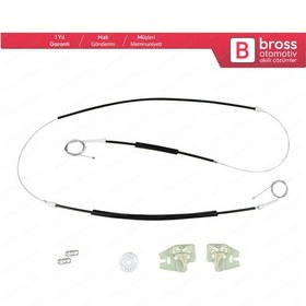Resim BMW 3 Seri E46 1998-2001 4/5 Kapı İçin Ön Sol Kapı Cam Kriko Seti 