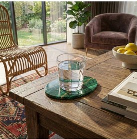 Resim Epoksi Oval Bardak Altlığı Kalıp 13x9 Cm Şeffaf 