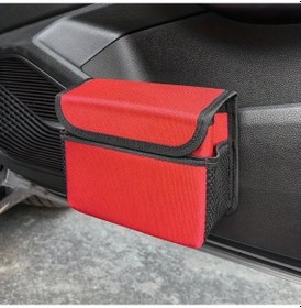 Resim Chuangyinshop Kırmızı Su Geçirmez Araç Organizer Çok Bölmeli Katlanır Kapaklı Dayanıklı 