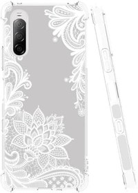 Resim Xperia 10 V Kılıf, Sony 10V XQ-DC72 Kılıf Kız Kadınlar için, Şeffaf Çiçek Yumuşak Esnek TPU İnce Telefon Koruyucu Kılıf Kapak Sony Xperia 10 V Mandala için 