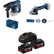 Resim Bosch GBH180Li Kırıcı Delici + GWS180Lİ Şarjlı Taşlama+2x5Ah Akü+1xDolum Cihazı 
