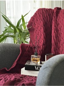 Resim Saç Örgü Triko Tv Battaniyesi Ve Koltuk Şalı 