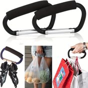 Resim 2 adet Siyah 11.99cm Klips - Dayanıklı Alüminyum Alaşımlı Güç, Yürüyüş, Kamp ve Açık Hava Maceraları için, Kamp Aksesuarları, Şık Klips Tasarımı, Güvenilir Donanım 