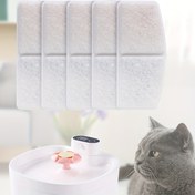 Resim Kedi Su Dağıttıkları İçin Yedek Filtre Pamuğu, Paslanmaz Çelik Su Çeşmesi - Aktif Karbon, Sünger Filtreleri ve Filtreleme Süngerleri ile Çoklu Aşamalı Filtrasyon Sistemi ile Temiz ve Taze İçme Suyu Sağlayan Yüksek Verimli Filtrasyon Sistemi | Dayanıklı Sünger Katmanı, Pil Olmadan 