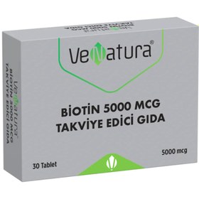 Resim Venatura Biotin 5000 MCG Takviye Edici Gıda 30 Tablet 