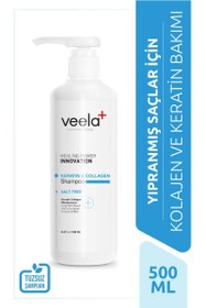 Resim Veela yıpranmış saçlar için kolajen ve keratin bakım şampuanı keratin & collagen shampoo 
