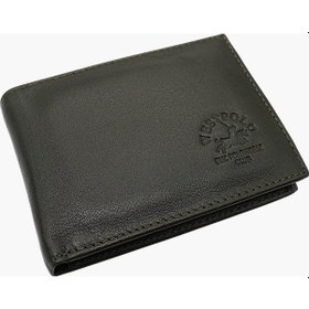 Resim Westpolo Hakiki Deri Kağıt Para Ve Bol Şeffaf Kart Bölmeli Unisex Kartlık - 617 Haki 
