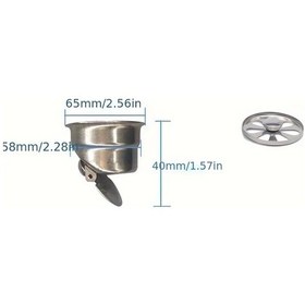 Resim Willowhaven 60-63mm Paslanmaz Çelik Duş Gideri Tıkanıklık Önleyici Koku Giderici Döner Tuzak 