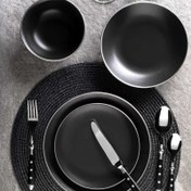 Resim Aryıldız Black-Silver 24 Parça Yemek Takımı 