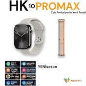 Resim Agm Teknoloji HK10 Pro Max Amoled 2.02 AMOLED Wearfitpro/ChatGPT/Ses kayıt/Kulaklık Eşleştirme Akıllı Saat Gümüş 