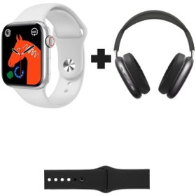 Resim GoMarkt Watch 8 Series Akıllı Saat + P9 Bluetoothlu Kulaküstü Kulaklık İkili Paket Ekstra Kordon Hediyeli 