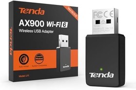 Resim Tenda Masaüstü PC için WiFi Adaptörü, Çift Bantlı AX900 USB WiFi Adaptörü 600Mbps 5GHz/286Mbps 2.4GHz, Windows 11/10/7 için Dahili Sürücü, USB WiFi Dongle (U11) (U11 | WiFi 6 | AX900) 