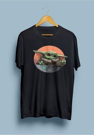 Resim ZOKAWEAR Starwars Yoda Bayb Yoda Bebek Yoda Tasarım Baskılı T-shirt 