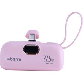 Resim Dx269b Pembe Powerbank 5.000 Mah, 22.5 W Type-c Hızlı Şarj Pembe 