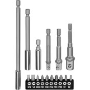 Resim Parça Mıknatıslı Bits Uç Adaptör Seti 1/4 1/2 3/8 1/4 Yıldız Düz Uçlar S1 S2 Ph Uç Matkap Uyumlu 