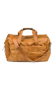 Resim DUTCH-BAG Zwolle Hakiki Deri El Valizi, Premium El Yapımı Seyahat Çantası, Suya Dayanıklı, Fermuarlı 