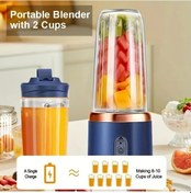 Resim Challenger Pembe Ikili Fincanli Tasinabilir Blender Ve Sikacagi 2si 1 Arada Usb Sarjli 6 Bicakli 
