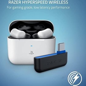 Resim Razer Hammerhead HyperSpeed - Playstation için Kablosuz Çoklu Platform Oyun Kulaklığı (HyperSpeed Kablosuz, Aktif Gürültü Önleme, Bluetooth 5.2, 30 Saate Kadar Pil Ömrü) Beyaz 