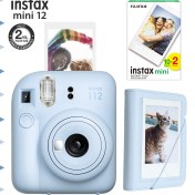 Resim Instax Mini 12 Mavi Fotoğraf Makinesi-20'li Film ve Mini Albüm Seti 