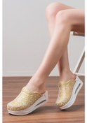 Resim Altın Parlak Kadın Air Max Tam Ortopedik Ve Anatomik Sabo Terlik Altın 