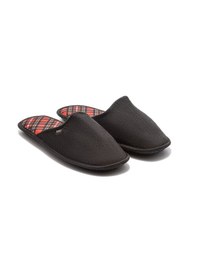 Resim Twigy Ekose Erkek Ev Terliği Kırmızı 41/46 AA0541 Siyah 