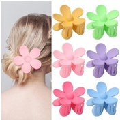 Resim Fortunelane 6 Adet Kadınlar İçin Büyük Boy Çiçek Desenli Arkadan Tutucu Saç Klipsi Sarı+yeşil+pembe+mor+kırmızı+gök Mavisi 