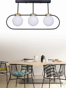 Resim Trendylight Göz 3 Lü Siyah Gold Modern 