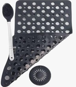 Resim Seahome 3 Parça Set Banyo Ve Duş Kaydırmaz Çift Taraflı Banyo Duşvücutfırçası Yuvarlakküvetsüzgeci 3Prça 