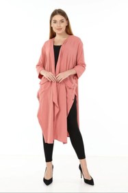 Resim Cockatoo Kadın Çıtçıt Detaylı Çift Cepli Kimono Kaftan 