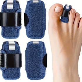 Resim 2 adet/4 adet Ergonomik Ayak Parmak Atelleri - Nefes Alabilir, Çekiç, Kavisli, Pençe & Deforme Parmaklar için Ayarlanabilir - Kanca ve Halka Kapatma 