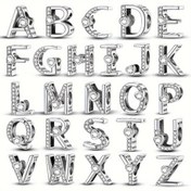 Resim 925 Ayar Gümüş Alfabe A-Z Serisi Kalp İplikli Boncuk Kolye Ucu - Erkek ve Kadınlar için DIY Bileklik, Kolye Yapımı Takı Seti - Günlük Kullanım, Hediye, Tatil, Doğum Günü, Yıl Dönümü ve Özel Günler İçin Lüks Mücevher 
