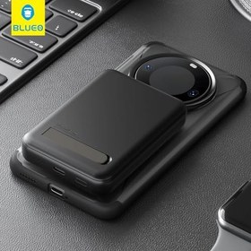 Resim Blueo Kablosuz Standlı Şarj 10000 mAh Powerbank (Yeşil) 