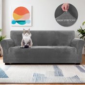 Resim Kalınlaşmış Esnek Gümüş Tilki Kadife Koltuk Kılıfı / 1pc Koltuk Kılıfı, Esnek Alt Kısma Sahip, Spandeks'ten Üretilmiş, Yumuşak ve Kaymaz Koltuk Kılıfı, Evcil Hayvanlar, Çocuklar ve Köpekler İçin Uygun, Anti-Slip Mobilya Koruma Kılıfı. 