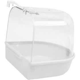 Resim Kuş Banyosu Küveti Kuş Aksesuarı Evcil Hayvan Kuş Kafesi Asılı Muhabbet Kuşu Kuş Banyosu Beyaz-a 