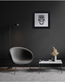 Resim Zekupp Bilge Baykuş Temalı Ahşap Tablo, Duvar Dekorasyonu El Yapı (480111694) 