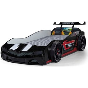 Resim Siyah Arabalı Yatak Spx Işıklı Full Plastik 